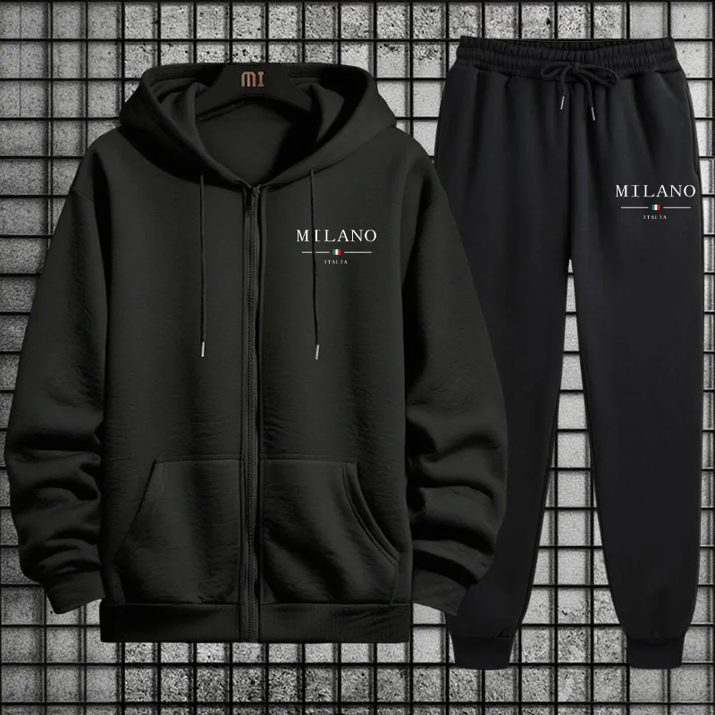 Mens Fashion Zip Up - Spring 2026 Men's Tracksuit Casual Simple