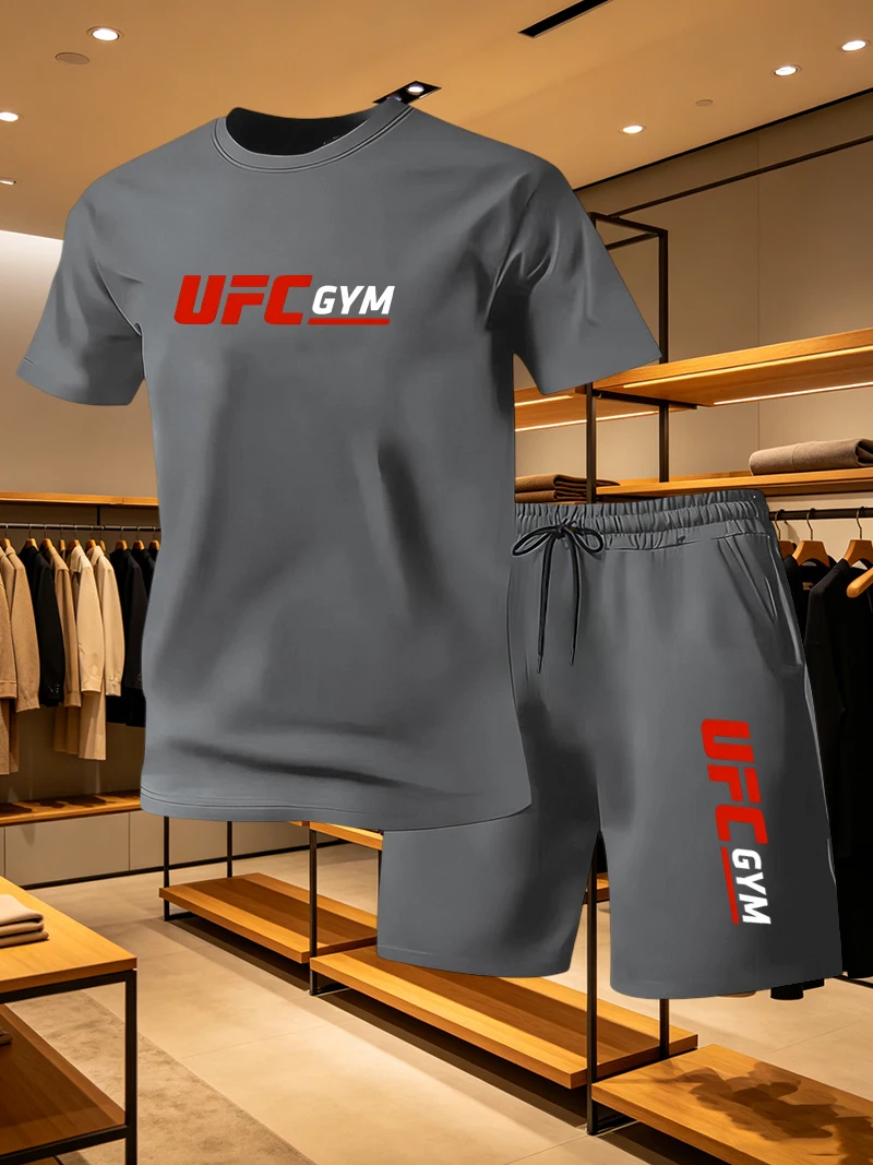 Mens Fashion Trend - Men's Fashion T-shirt Shorts UFC Casual