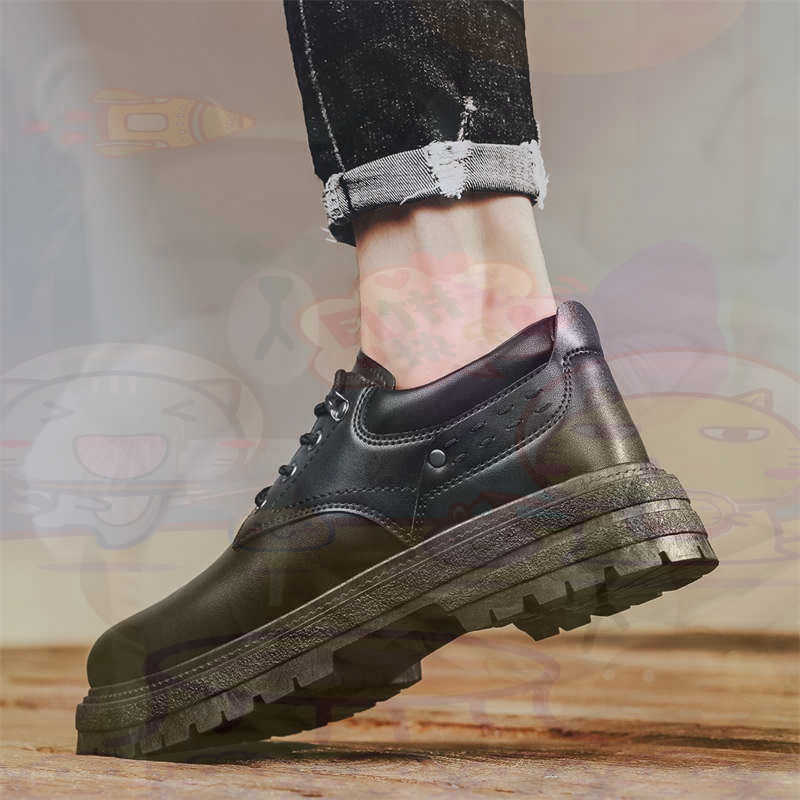 Men'S Fashion Outfit Ideas - Dark Natural Leather Fashion Trainers Tennis