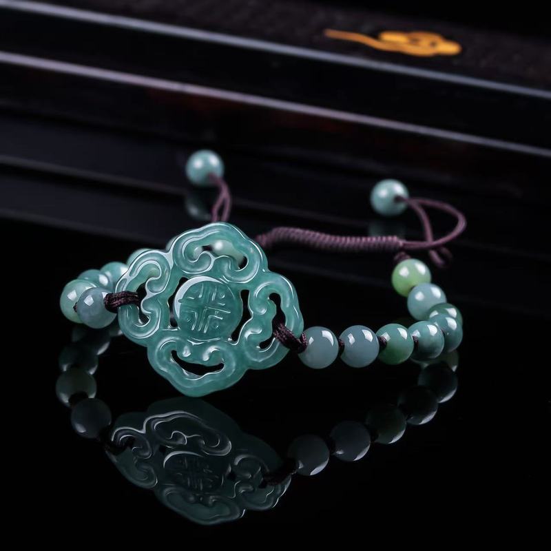 Men'S Fashion - Natural Jadeite A-grade Bracelet Original Design
