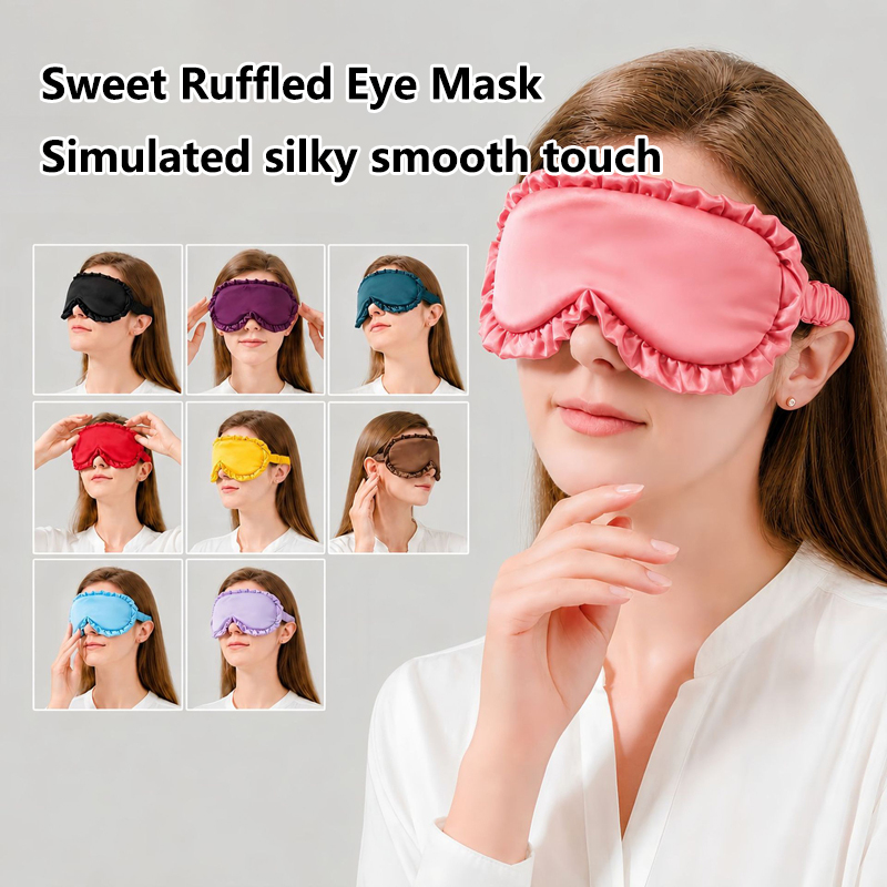 Men'S Fashion Xxl - Fashion Solid Imitation Silk Eye Mask,