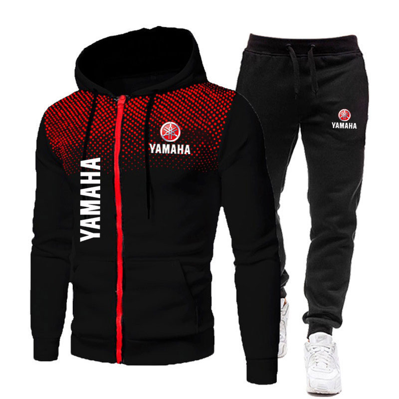 Mens Fashion Zip Up - Yamaha Men's Sets Logo Print Spring