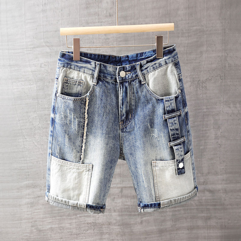 Men'S Fashion Xxl - Men's Short Jeans Pants with Pockets