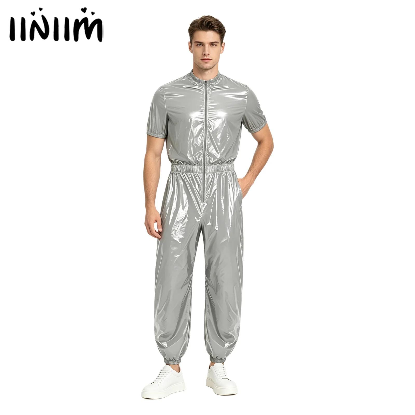 Mens Fashion Zip Up - Mens Waterproof One Piece Unitard Jumpsuit