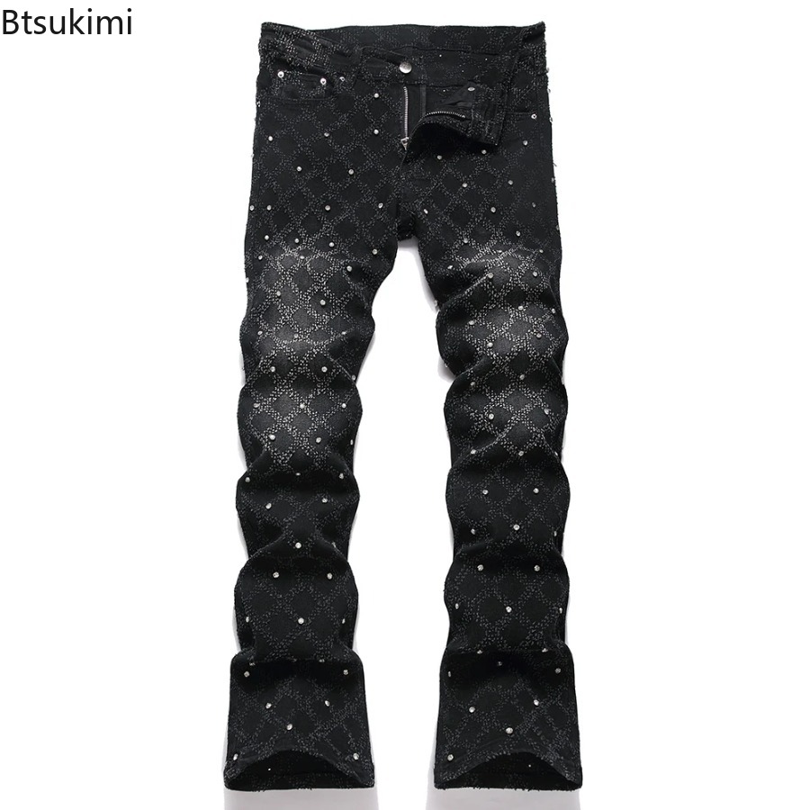 Men'S Fashion Jeans And Boots - 2026 New Men's Crystal Boot Cut