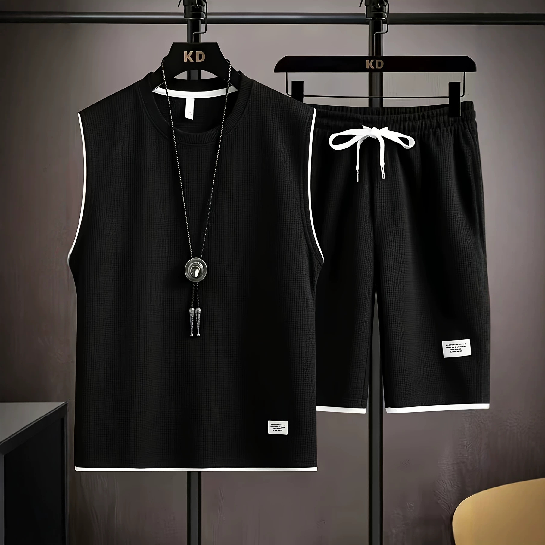 Summer men's vest sets high qu - đánh giá và giá Men'S Fashion