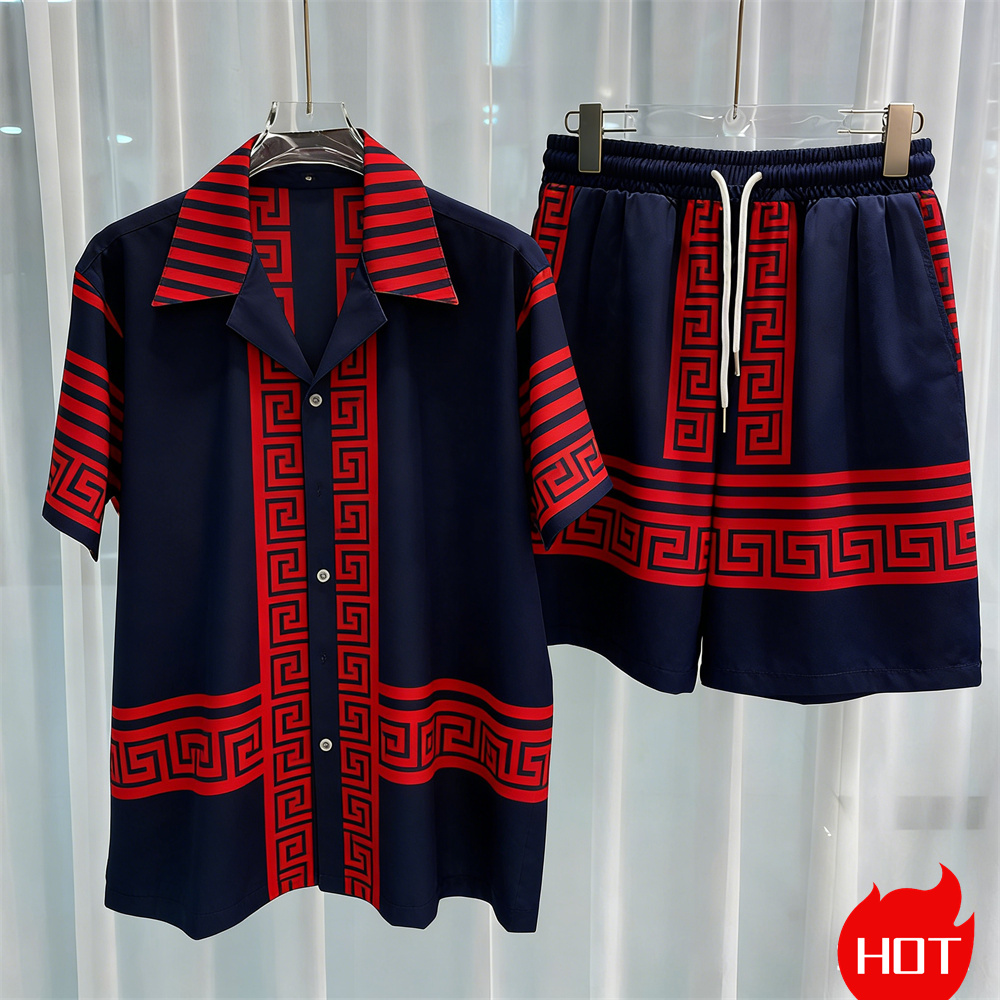Digital printed men's set fash - đánh giá và giá Mens Fashion Trend