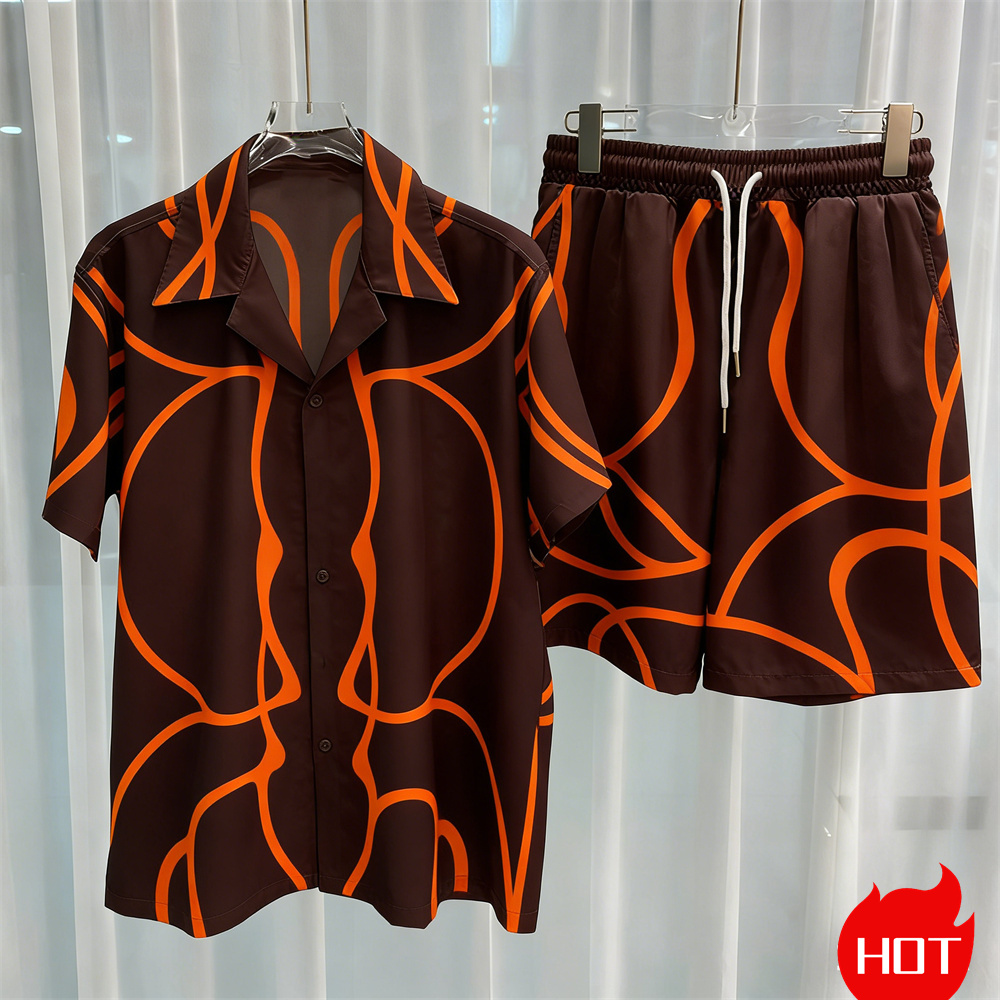 Digital printed men's set fash - đánh giá và giá Mens Fashion Trend