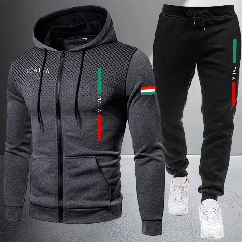 Men's Tracksuit Casual Zip Hoo - đánh giá và giá Mens Fashion Zip Up