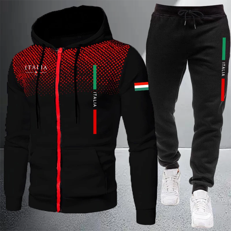 Men's Tracksuit Casual Zip Hoo - đánh giá và giá Mens Fashion Zip Up