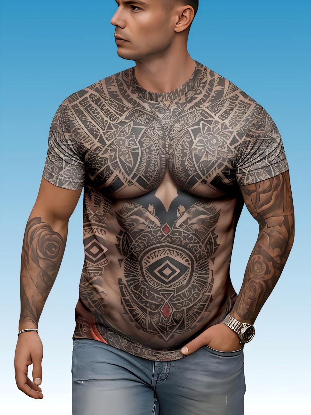 Role-playing Fake Muscle 3D Pr - đánh giá và giá Muscle Tee Workout