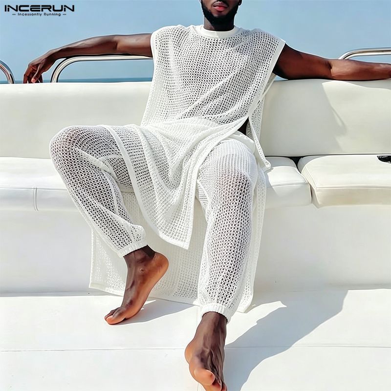 INCERUN Men Sets Mesh See Thro - đánh giá và giá Men'S Fashion