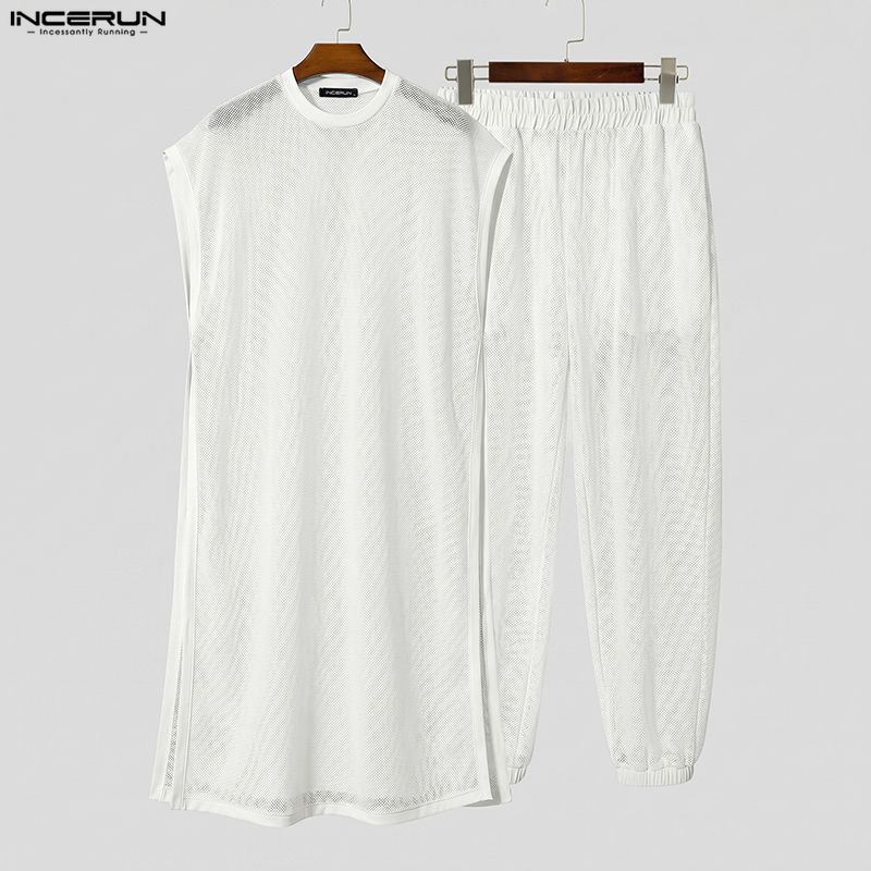 INCERUN Men Sets Mesh See Thro - đánh giá và giá Men'S Fashion