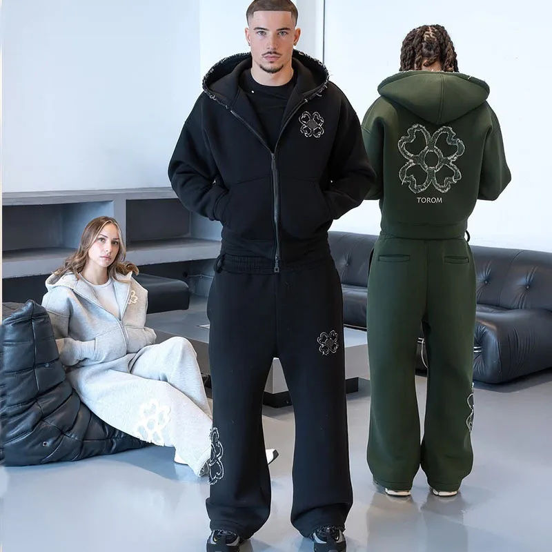 Spring Autumn Oversized 4 Leaf - đánh giá và giá Mens Fashion Zip Up