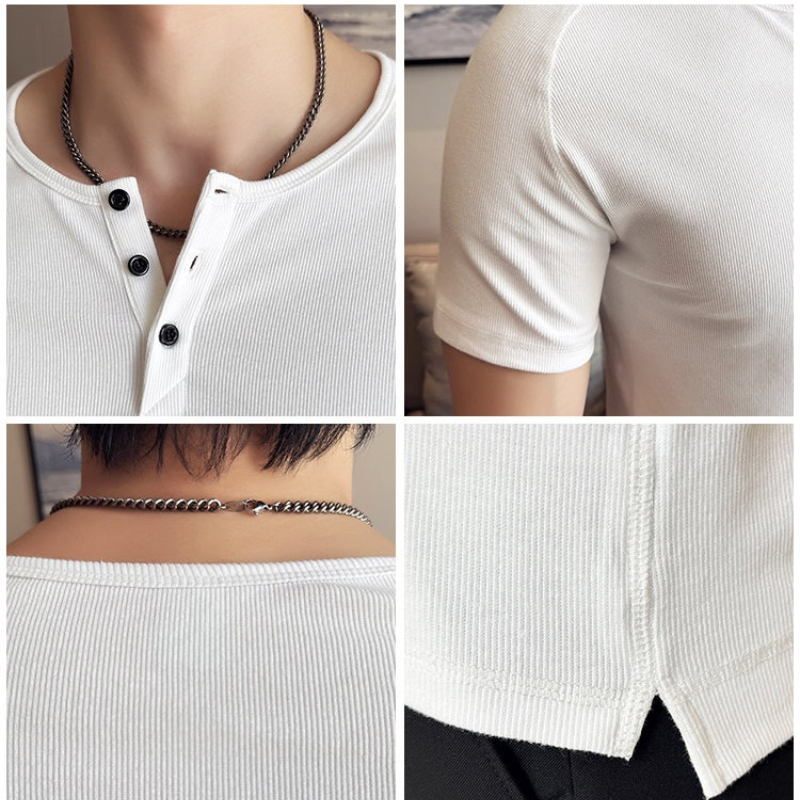 Men's Slim Fit Henley T-Shirt  - đánh giá và giá Muscle Tee Workout