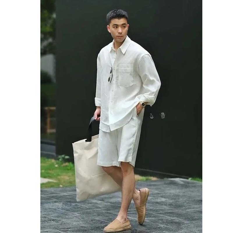 Summer Casual Set Lyocell Line - đánh giá và giá Mens Fashion Trend