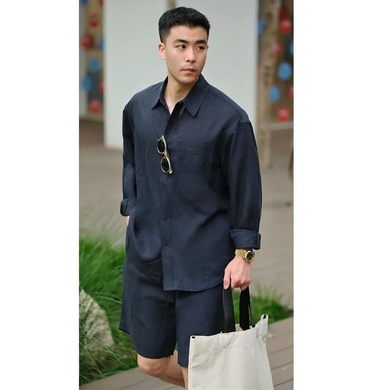 Summer Casual Set Lyocell Line - đánh giá và giá Mens Fashion Trend