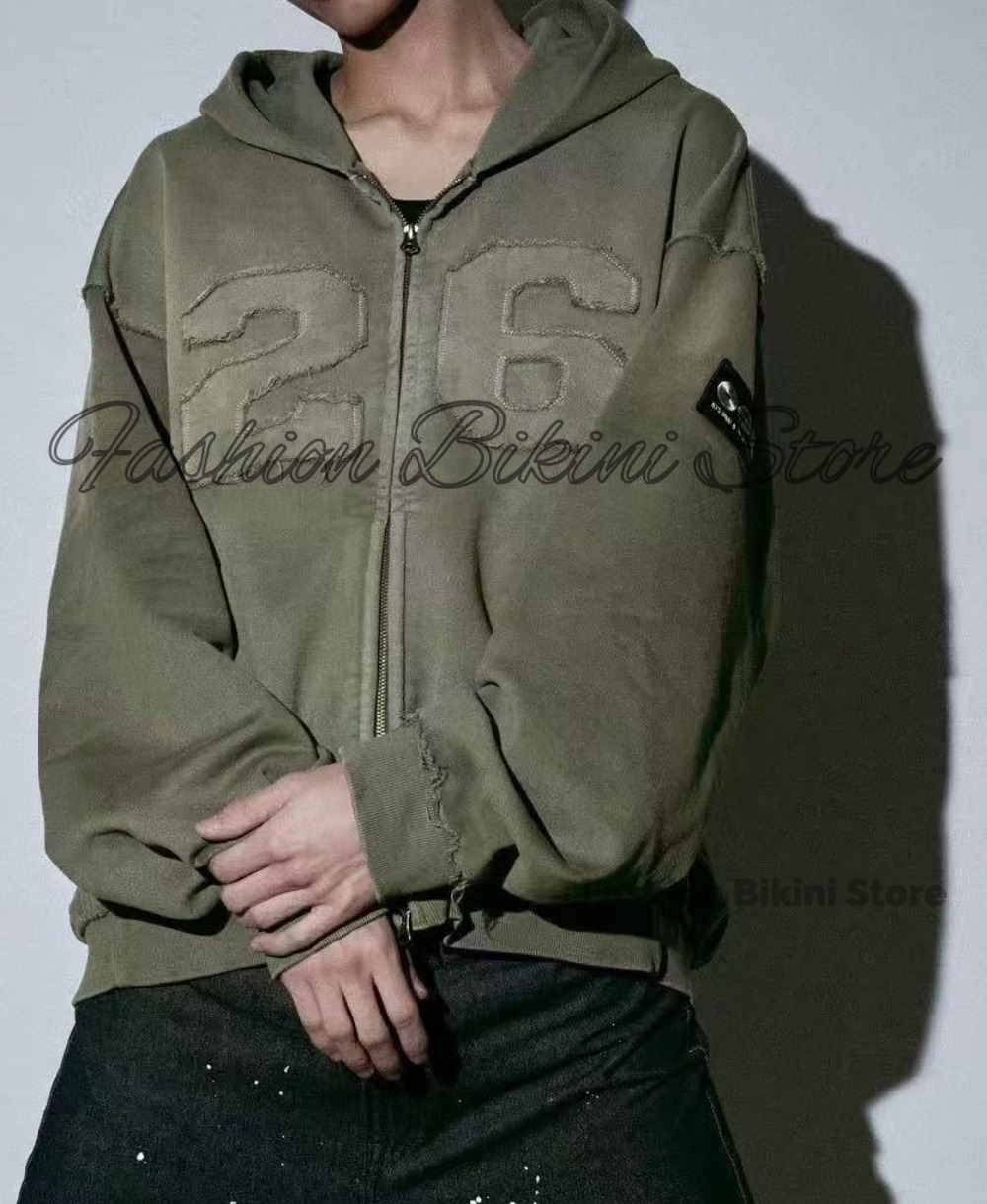 NEW Washed Grey Retro Hoodie 3 - đánh giá và giá Mens Fashion Zip Up