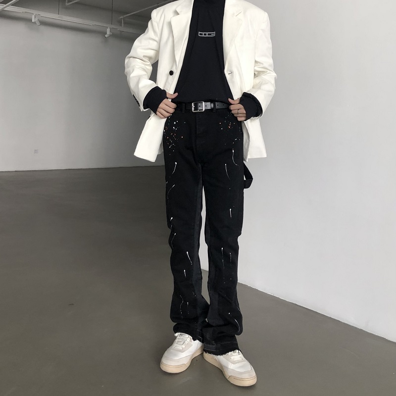 2025 New Graffiti Splash Ink D - đánh giá và giá Men'S Fashion Jeans And Boots