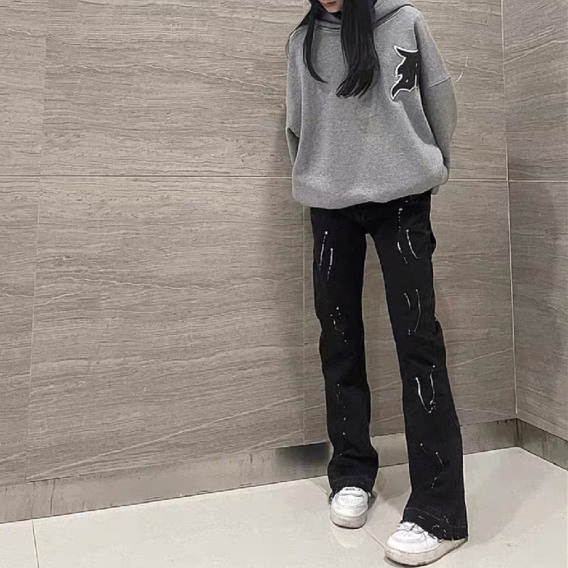 2025 New Graffiti Splash Ink D - đánh giá và giá Men'S Fashion Jeans And Boots