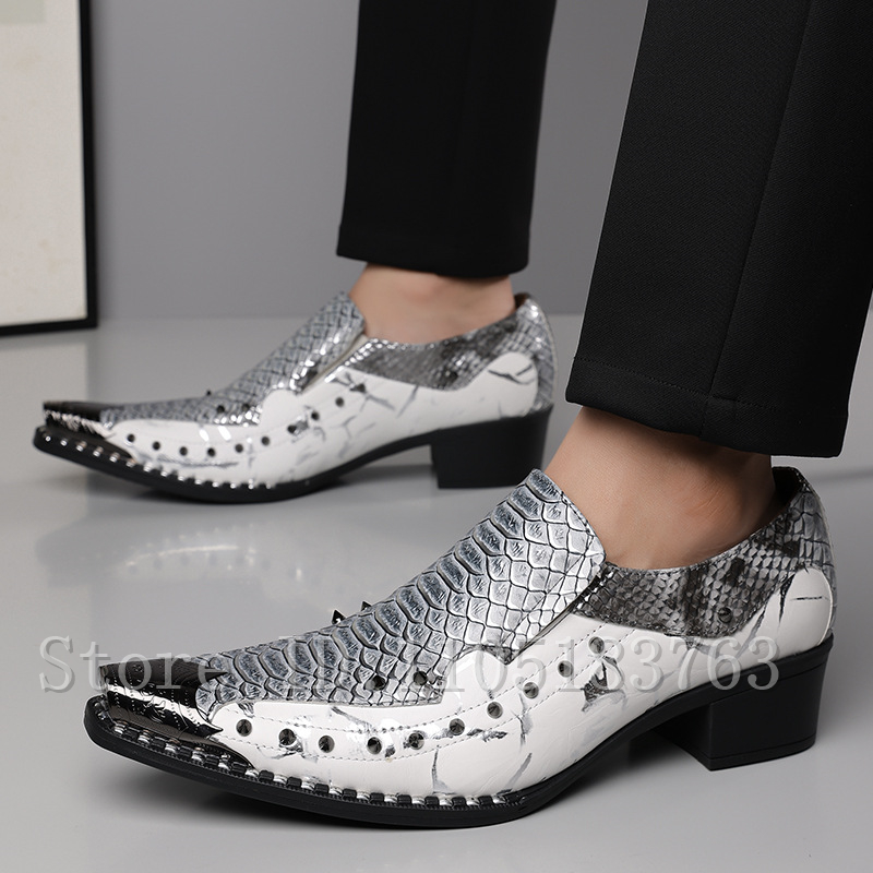 Men Snake Skin Print Pointed T - đánh giá và giá Men'S Fashion For Wedding