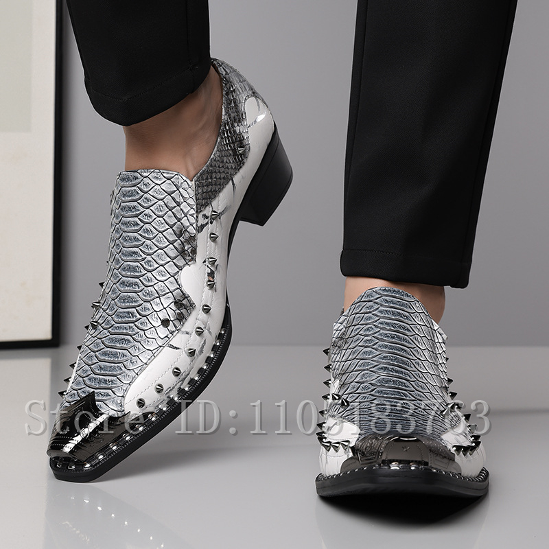 Men Snake Skin Print Pointed T - đánh giá và giá Men'S Fashion For Wedding