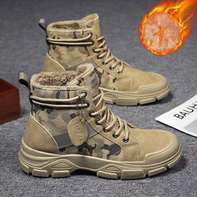 2025 Winter Camouflage Insulat - đánh giá và giá Men'S Fashion Jeans And Boots