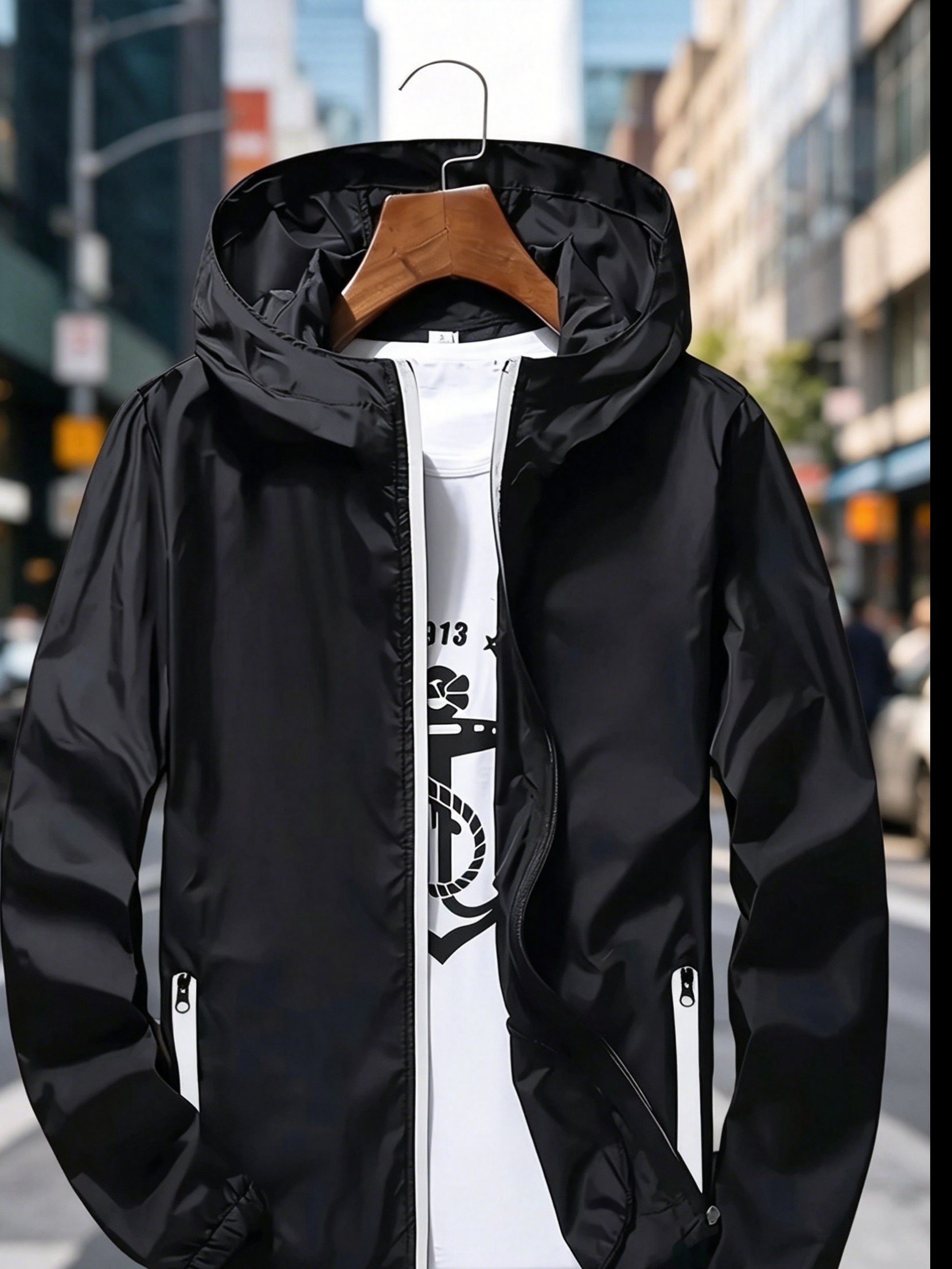 Men's Premium Lightweight Hood - đánh giá và giá Mens Fashion Zip Up