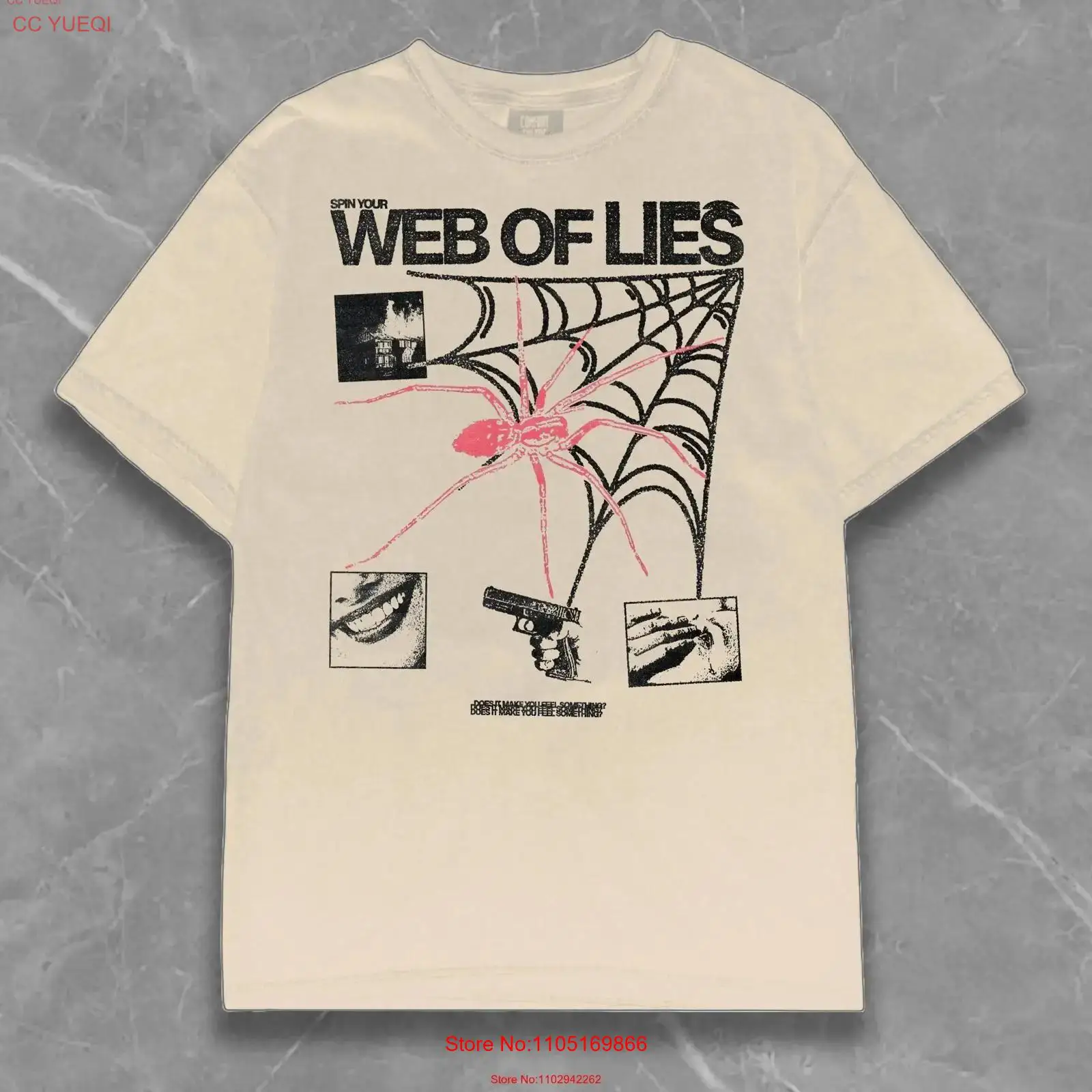 Web of Lies Print Spider T Shi - đánh giá và giá Men'S Fashion Aesthetics